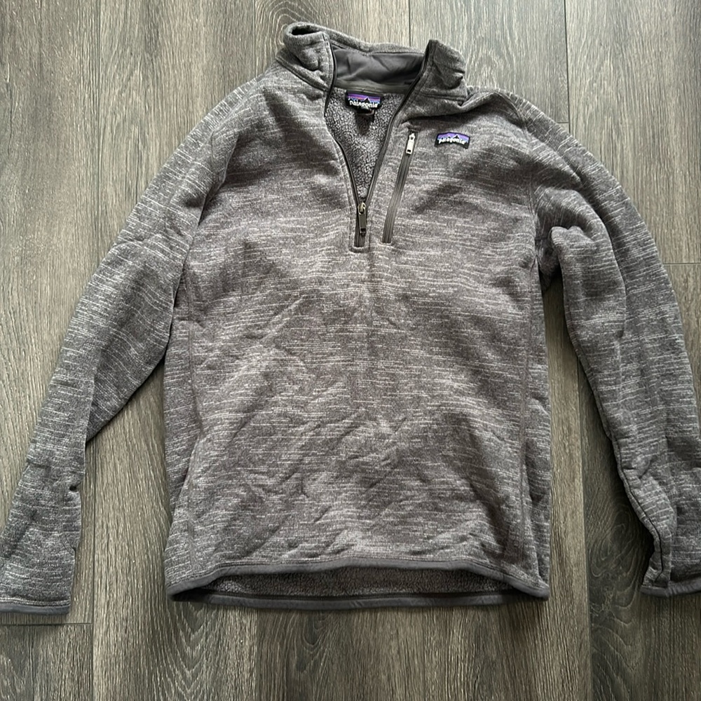 Patagonia Men’s Sweater. This sweater is a large but it fits like a medium